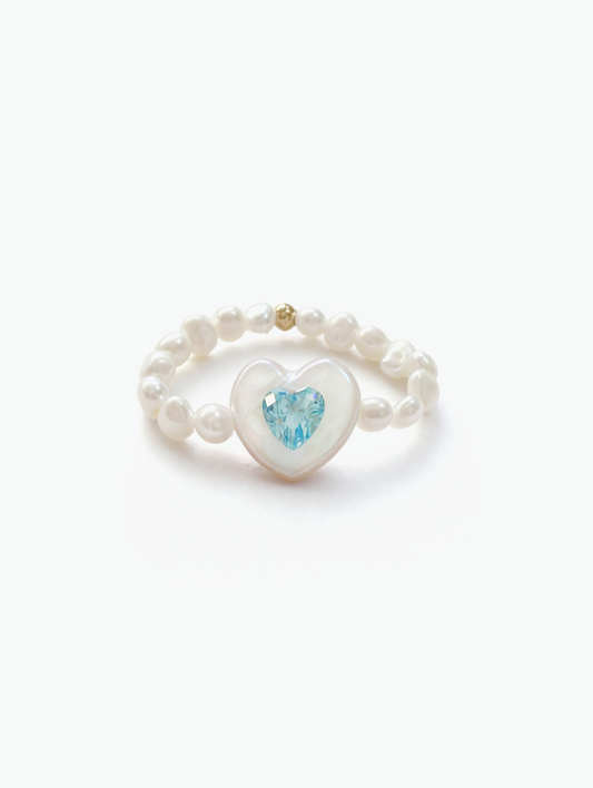 Heart-Shaped Baroque Pearl Ring