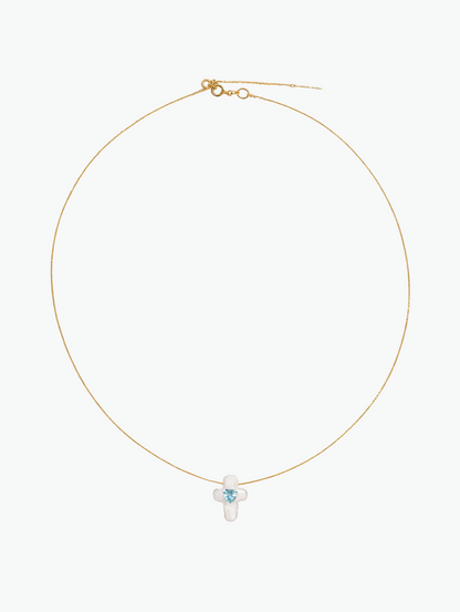 Polinsh Jewelry | Handcrafted Baroque Pearl & Cross Necklace 