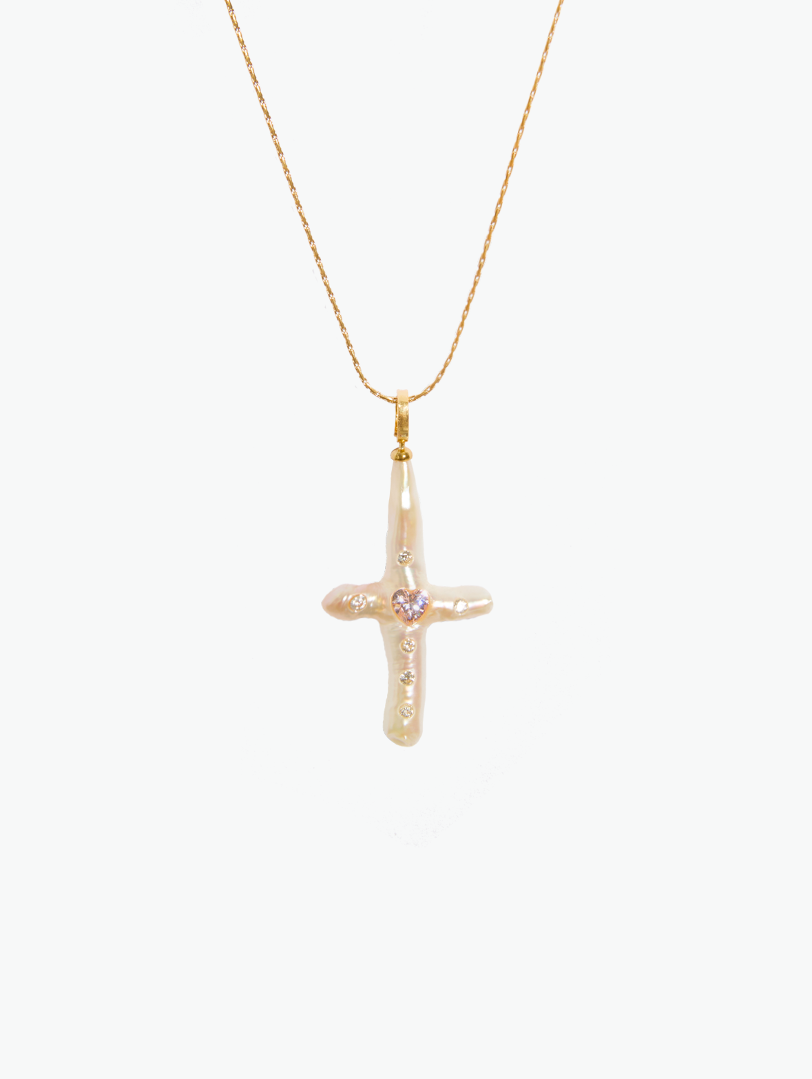 Polinsh Jewelry | Handcrafted Baroque Pearl &  Cross Necklace