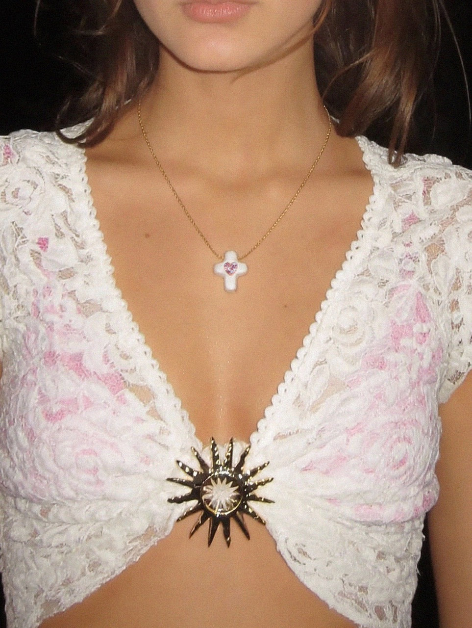 Polinsh Jewelry | Handcrafted Baroque Pearl & Cross Necklace 