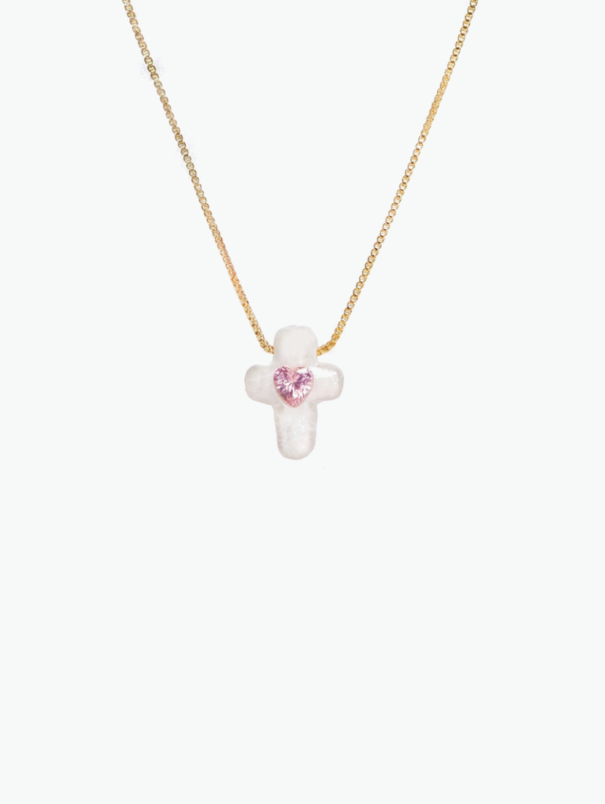 Polinsh Jewelry | Handcrafted Baroque Pearl & Cross Necklace 