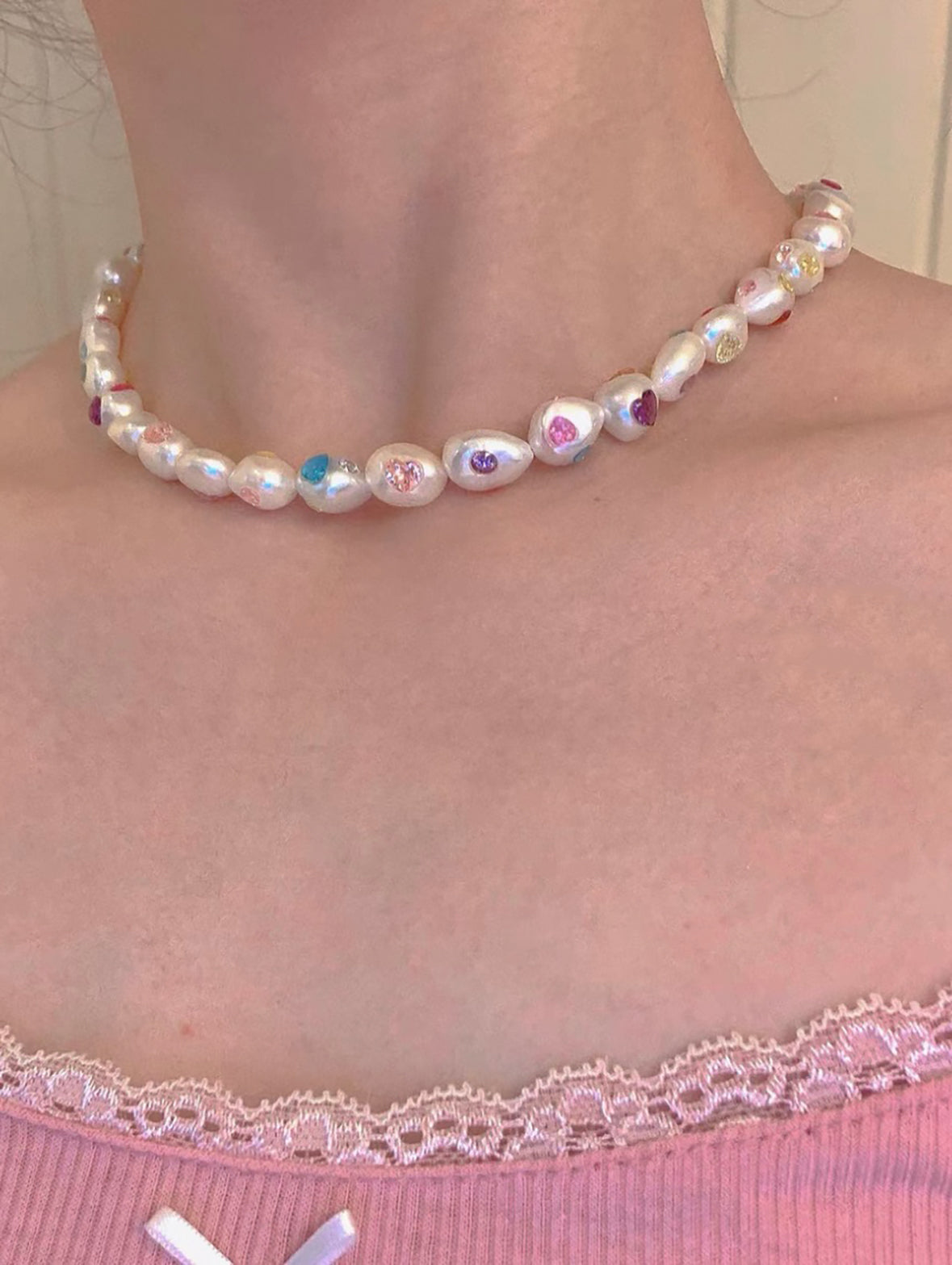 Candy Planet Pearl Necklace