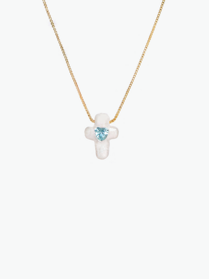 Polinsh Jewelry | Handcrafted Baroque Pearl & Cross Necklace 