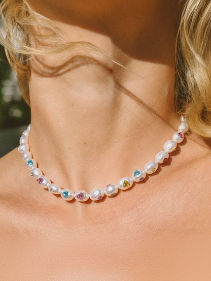 Candy Planet Pearl Necklace